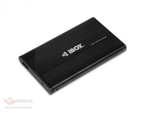 Obudowa IBOX zewnętrzna (2.5 USB 2.0 Aluminium kolor czarny)