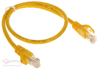 Patchcord F/UTP cat.5 0.5m Yellow