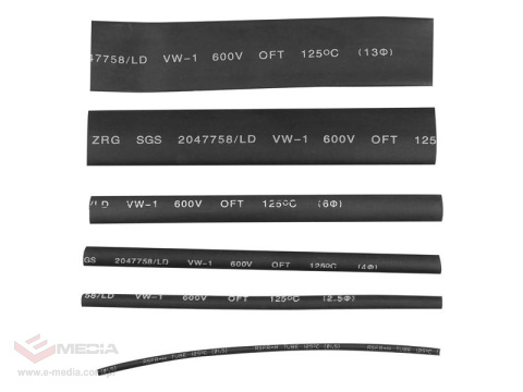 Rurka termokurczliwa zestaw 100 szt. (1.5 mm - 13 mm)