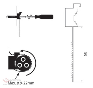 Uchwyt paskowy 9x60mm biały UP-22 opak. 100szt.