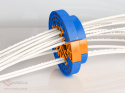 Urządzenie do organizowania, gręplowania kabli sieciowych Cable Comb Yellow-blue