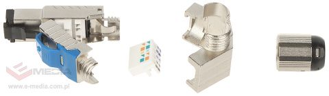 RJ45/FTP6A-HAND-KAT shielded angled modular plug