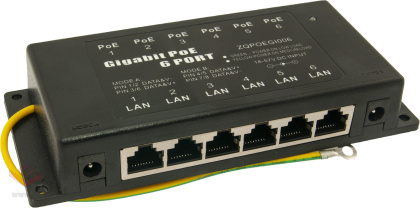 Gigabit POE injector 6-port