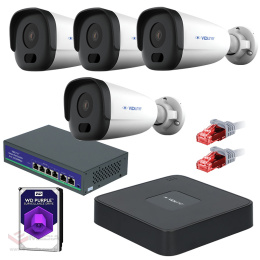 Ready set of CCTV 4 IP cameras 4Mpx 50m iR 1TB