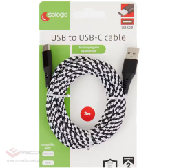 3 m USB-C data and charging cable