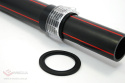 Gerader zweiteiliger Verbinder für HDPE-Rohr 32 mm, (transparent, transparent)