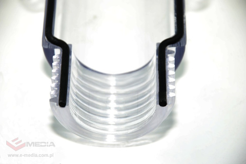 Gelenk, gerader zweiteiliger Verbinder für HDPE-Rohr 25 mm (transparent, transparent)