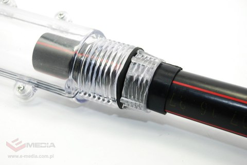 Connector, two-part connector straight for HDPE pipe 32mm by 25mm, (transparent, transparent)