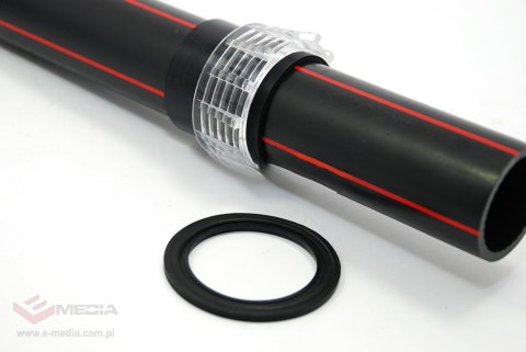 Connector, two-part connector straight for HDPE pipe 32mm by 25mm, (transparent, transparent)