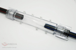 Joint, straight two-part connector for HDPE pipe 40mm by 32mm, (transparent, transparent)
