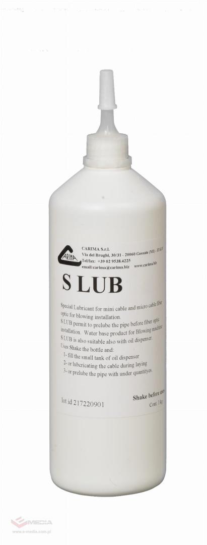 Sliding fluid SLUB 20 for blowing cables into pipes with a diameter of 20mm to 63mm, 1L tank