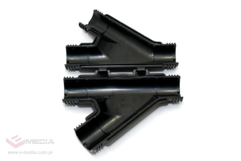 T-Stück für Rohr Ø25 mm, Rohrabzweig HDPE/RHDPE 45°, ausziehbar, schwarz