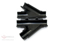 T-Stück für Rohr Ø32 mm, Rohrabzweigung HDPE/RHDPE 45°, ausziehbar, schwarz