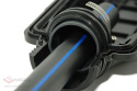 T-Stück, Verbinder für HDPE-Rohr 32 mm mit Abgang 25 mm, ausziehbar, schwarz