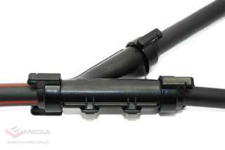 Tee, connector for HDPE pipe 32 mm with departure 25 mm, extendable, black