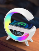 RGB LED lamp with inductive charging, beam and alarm clock