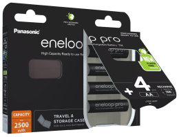 Rechargeable batteries R6 / AA Panasonic Eneloop PRO NEW 2500mAh BK-3HCDEC4BE - 4 pieces (blister + box)