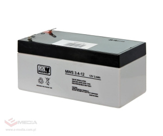 AGM MW POWER battery | MWS 3.4-12 12V / 3.4Ah