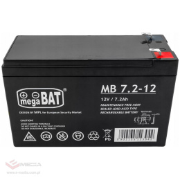 Maintenance-free battery Agm Vrla 12V 7.2Ah Megabat