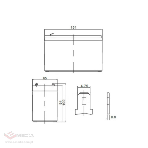 Wartungsfreie Batterie AGM Vrla 12V 7.2Ah Megabat