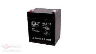 Maintenance-free battery Agm Vrla 12V 5Ah Megabat (90/70/101 mm)