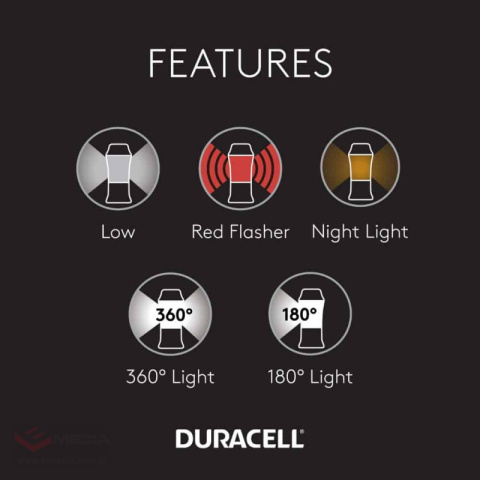 Duracell 600lm LED Multifunctional Camping Flashlight