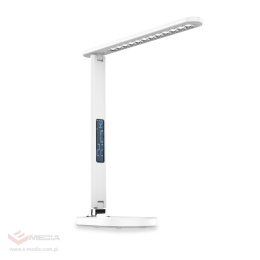 13W Platinet PDL081DW LED desk lamp with clock, alarm and thermometer