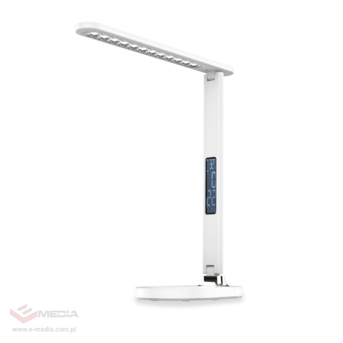 Lampka biurkowa LED 13W Platinet PDL081DW z zegarem, alarmem i termometrem