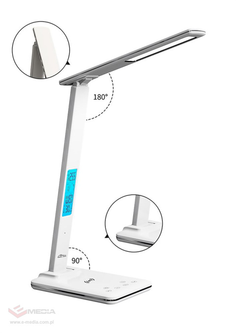 4W Media-Tech MT222 LED Desk Lamp , 15W QI Wireless Induction Charger