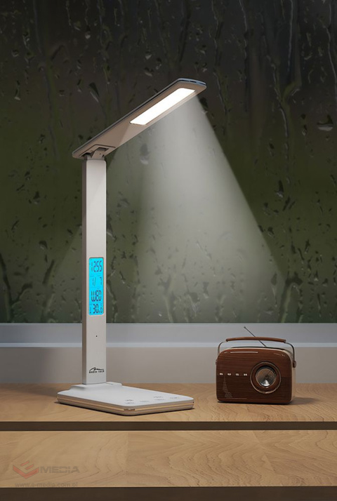 4W Media-Tech MT222 LED Desk Lamp , 15W QI Wireless Induction Charger