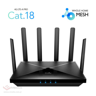 AX1800 CAT18 SIM WAN WiFi 6 Router Cudy LT18 4G LTE Aggregation 5 Band Open WRT