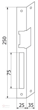 Wappenschild für Elektromagnet Weitwinkel links lackiert