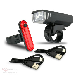 A set of rechargeable Falcon Eye City LED bicycle lights