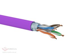 Kabel F/UTP kat.6 LSOH Dca 4x2x23AWG 500m (FIOLETOWApowłoka) 25 lat gwarancji, badanie jakości laboratorium INTERTEK (USA) ALANT