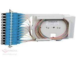 Kaseta światłowodowa 12xSC/PC Simplex SM 9/125 OS2, do panela 3U przystosowana do spawania ALANTEC