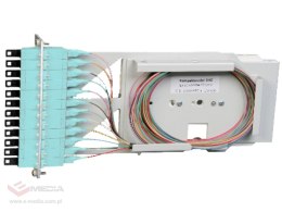 Kaseta światłowodowa 6xLC Duplex MM 50/125 OM3, do panela 3U przystosowana do spawania ALANTEC