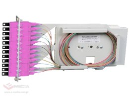 Kaseta światłowodowa 6xLC Duplex MM 50/125 OM4, do panela 3U przystosowana do spawania ALANTEC