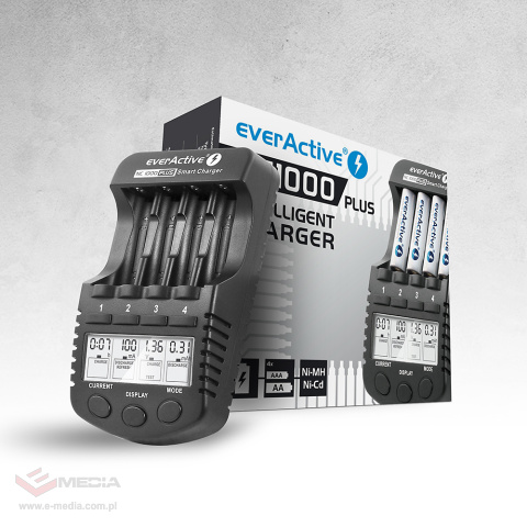 Professional everActive NC-1000 PLUS Ni-MH battery charger