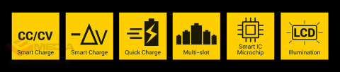 Charger for cylindrical Li-ion and Ni-MH batteries everActive UC-800