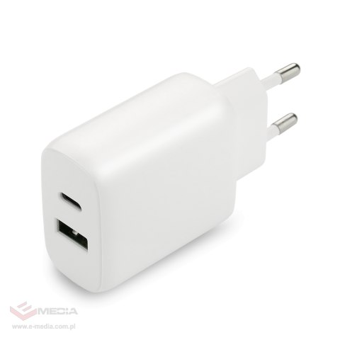 Ładowarka sieciowa everActive SC-370Q USB QC 3.0 oraz USB-C PD PPS 25W