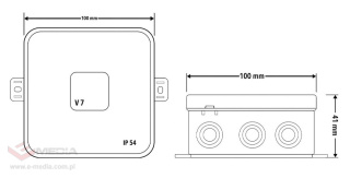 Puszka V7 100x100x41 biała