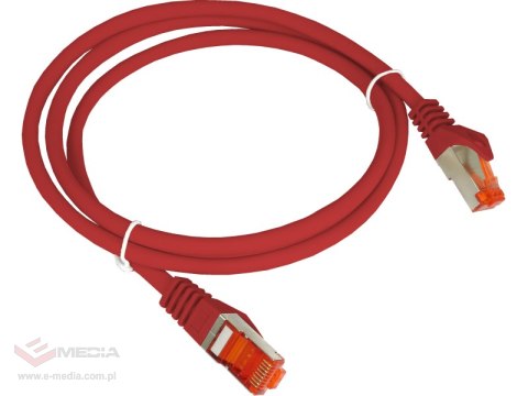 Patch-cord F/UTP kat.6 PVC 0.25m czerwony ALANTEC