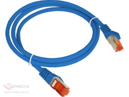 Patch-cord F/UTP kat.6 PVC 0.25m niebieski ALANTEC