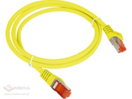 Patch-cord F/UTP kat.6 PVC 0.5m żółty ALANTEC
