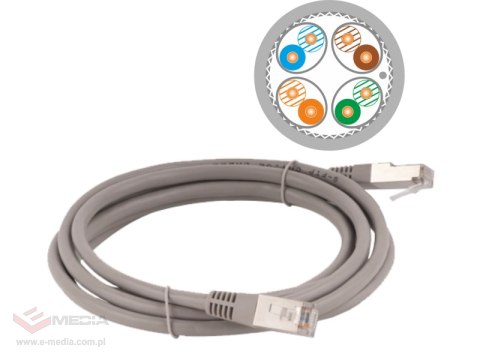 Patch-cord S/FTP kat.6A LSOH 1.0m szary ALANTEC