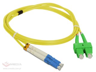 Patch cord SM SC/APC-LC duplex 9/125 1.0m ALANTEC