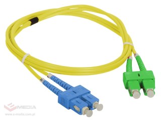 Patch cord SM SC/APC-SC duplex 9/125 1.0m ALANTEC