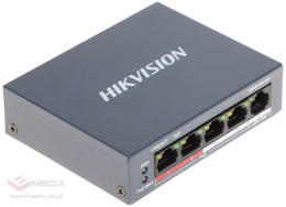 Switch POE DS-3E0105P-E/M(B) 4-portowy Hikvision