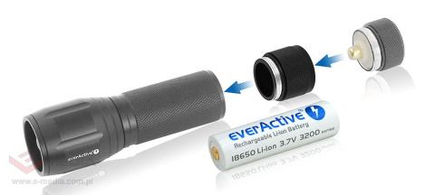 LED-Fahrradbeleuchtungsset: everActive FL-300+ Cree XP-G3 350 Lumen + everActive BL-150R