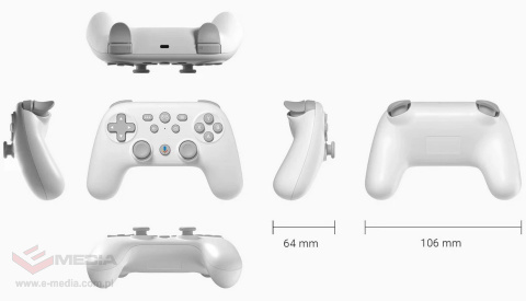 Bezprzewodowy kontroler do gier Bluetooth Homatics Gamepad biały